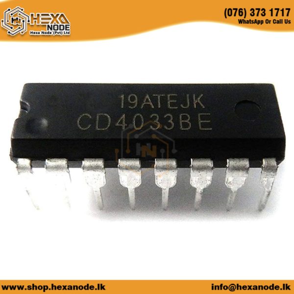 CD4033 DIP Decade Counter with Decoded 7-Segment Display Out
