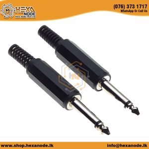 6.35mm Mono Mic Jack Plastic Black