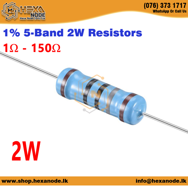 (1Ω / 1R) - (150Ω / 150R) 1% 5-Band 2W Resistor