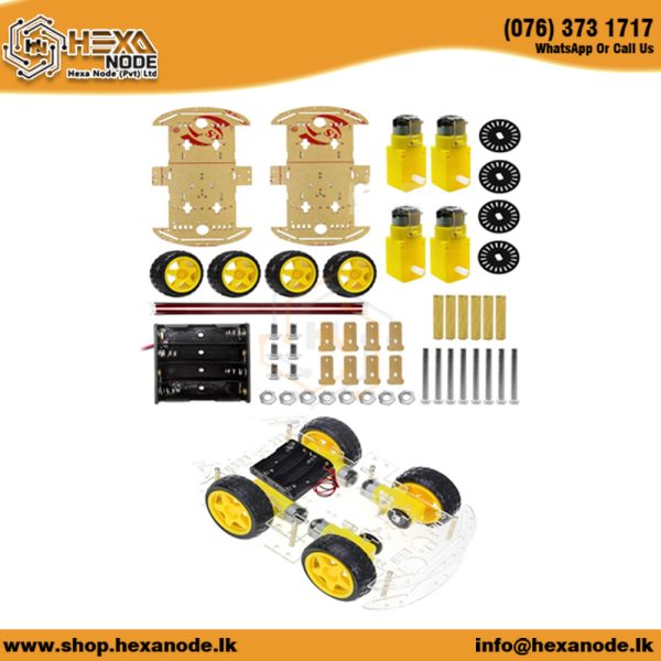 4 Wheel Smart Car Chassis Kit for Hobby Electronic Projects - Image 3