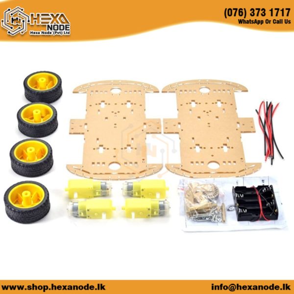 4 Wheel Smart Car Chassis Kit for Hobby Electronic Projects - Image 2