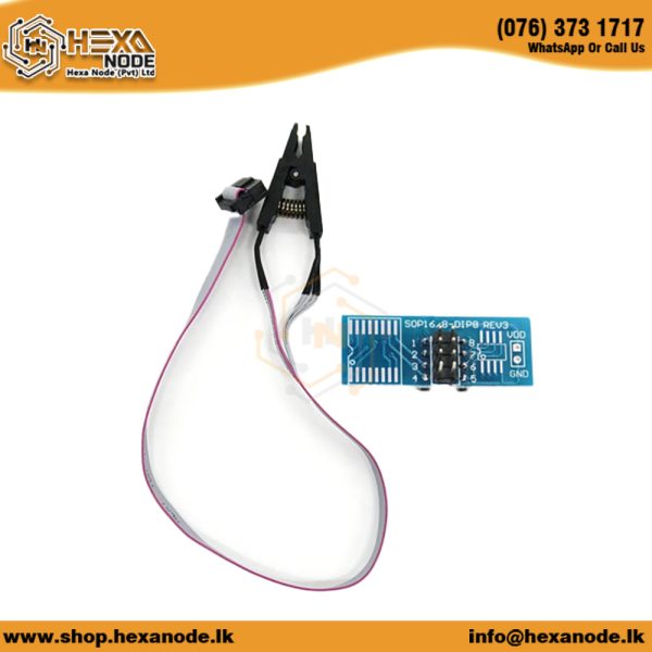 SOP8 Test Clamp With Cable And SOP16/8 DIP8 Extender PCB - Image 3