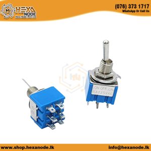 SPDT Small Toggle Switch 6-Pin ON-OFF-ON 125VAC 6A