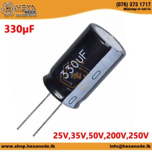 330µF / 330uF 25V,35V,50V,200V,250V Electrolytic Capacitor