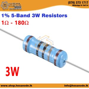 (1Ω / 1R) – (180Ω / 180R) 1% 5-Band 3W Resistor