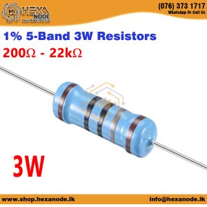 (200Ω / 200R) – (22kΩ / 22K) 1% 5-Band 3W Resistor