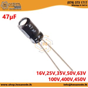 47µF 16V,25V,35V,50V,63V,100V,400V,450V Electrolytic Capacitor