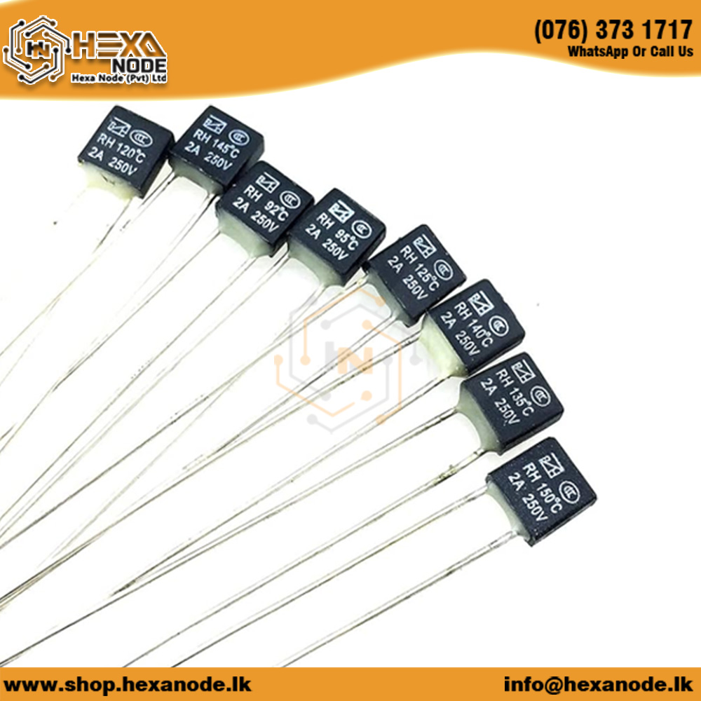 2A 250V Temperature Switch / Thermal Fuses RH Black