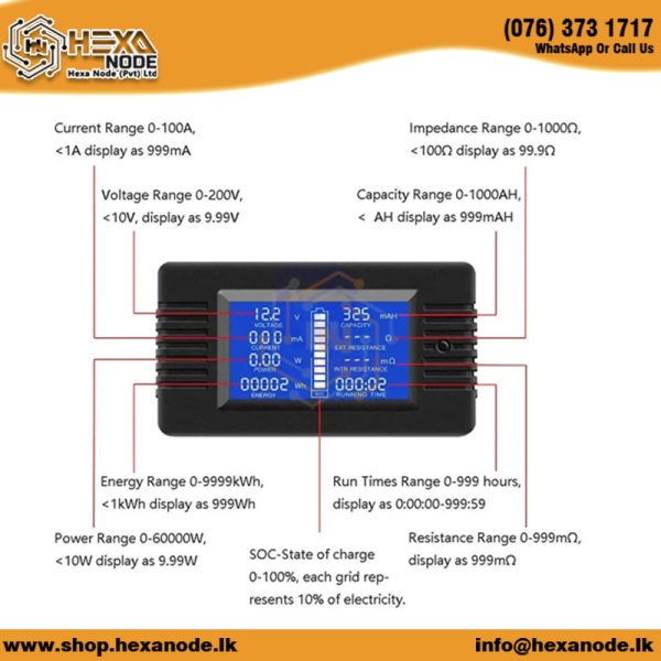 PZEM015 0-200V 200A battery analyzer With Shunt Resistor - Image 3