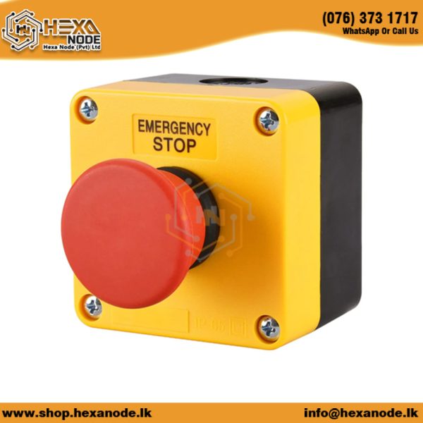 Emergency Stop Switch Push Button Switch 660V With Box 65X65X50mm