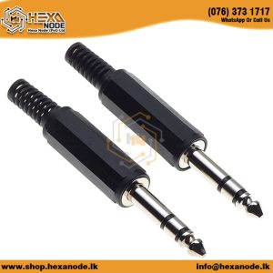 6.3mm Stereo Mic Jack Plastic Black