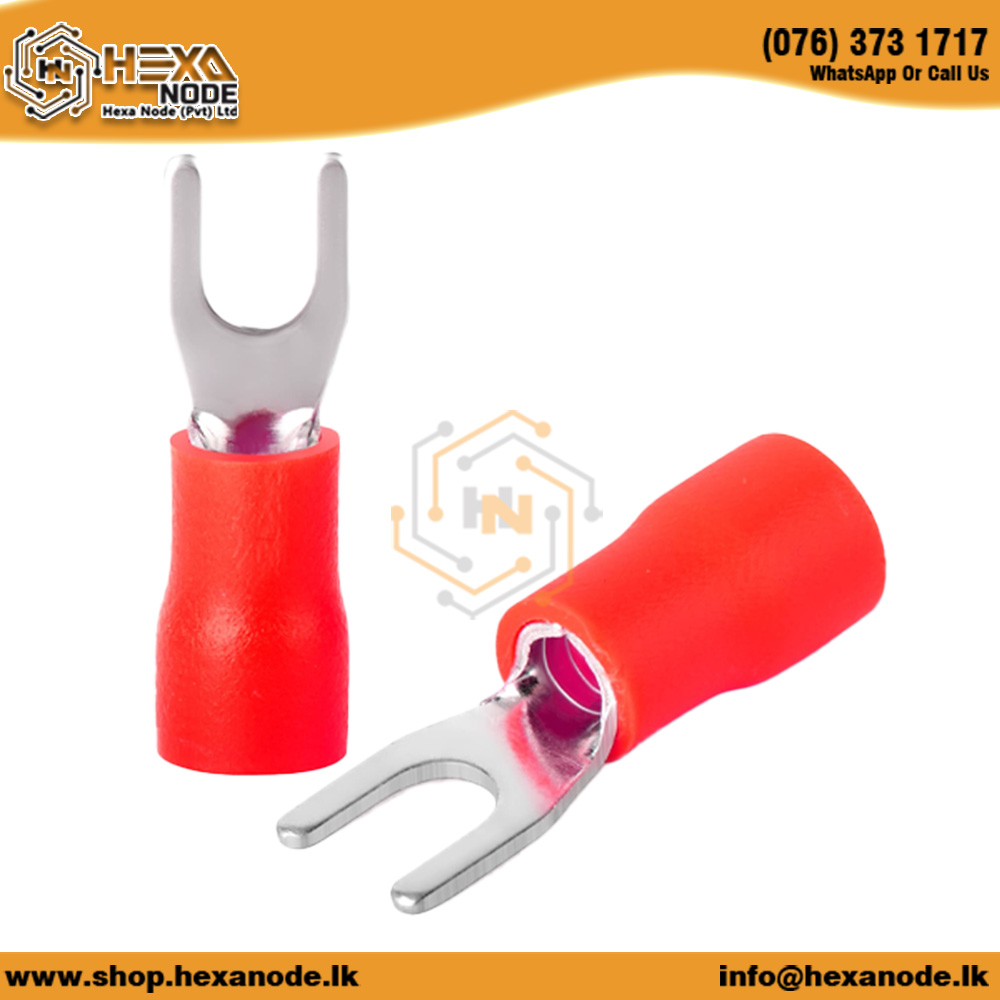 Red U-Type Crimp Terminal Lug