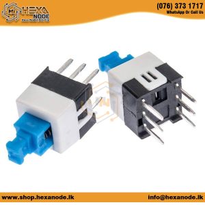 7X7mm PCB Mount Tactile Push Button Switch Self Latching Locking DPDT 6 Pin DIP