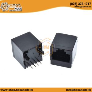 RJ45 8P8C Female Socket Connector 180 Degree Vertical Block