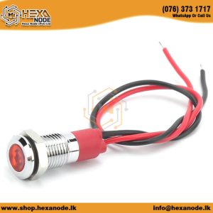 8mm Red 12V IP68 Panel Mount LED Indicator